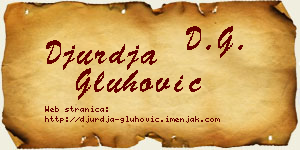 Đurđa Gluhović vizit kartica